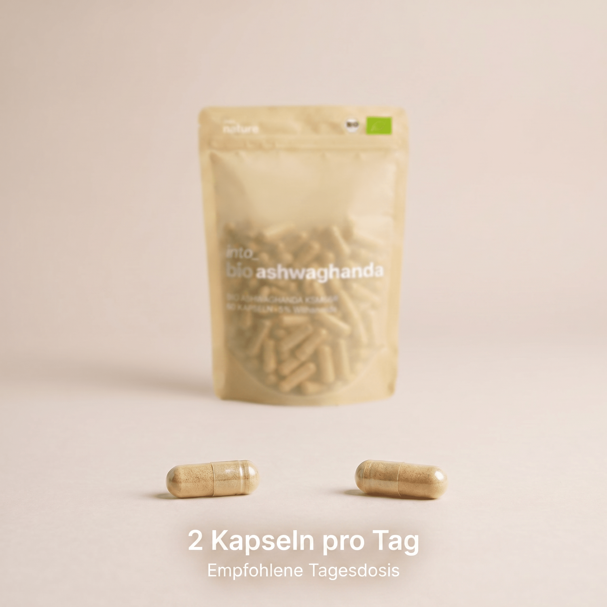 Zutaten und Details der veganen Bio Ashwagandha Kapseln