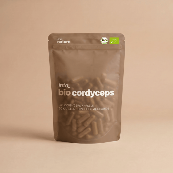 Into Nature Bio-Cordyceps-Extrakt in einer Packung mit 60 Kapseln
