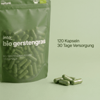 Bio Gerstengraspulver Kapseln in der 30 Tage Vorratspackung