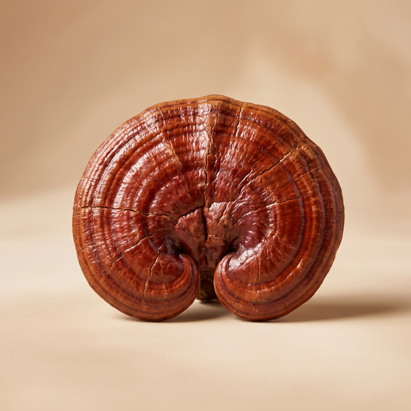 Nahaufnahme eines hochwertigen Reishi Pilzes (Glänzender Lackporling)