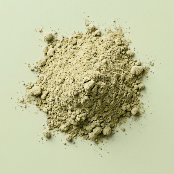Nahaufnahme von naturreinem Bio Triphala Pulver