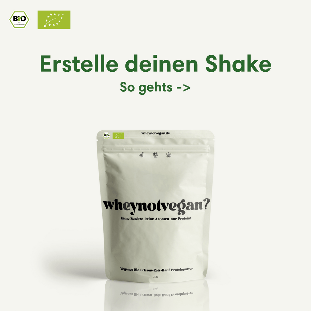 Anleitung für einen individuellen Shake mit veganem Bio-Proteinpulver